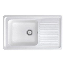 Evier à encastrer Alpha 1 bac blanc chine