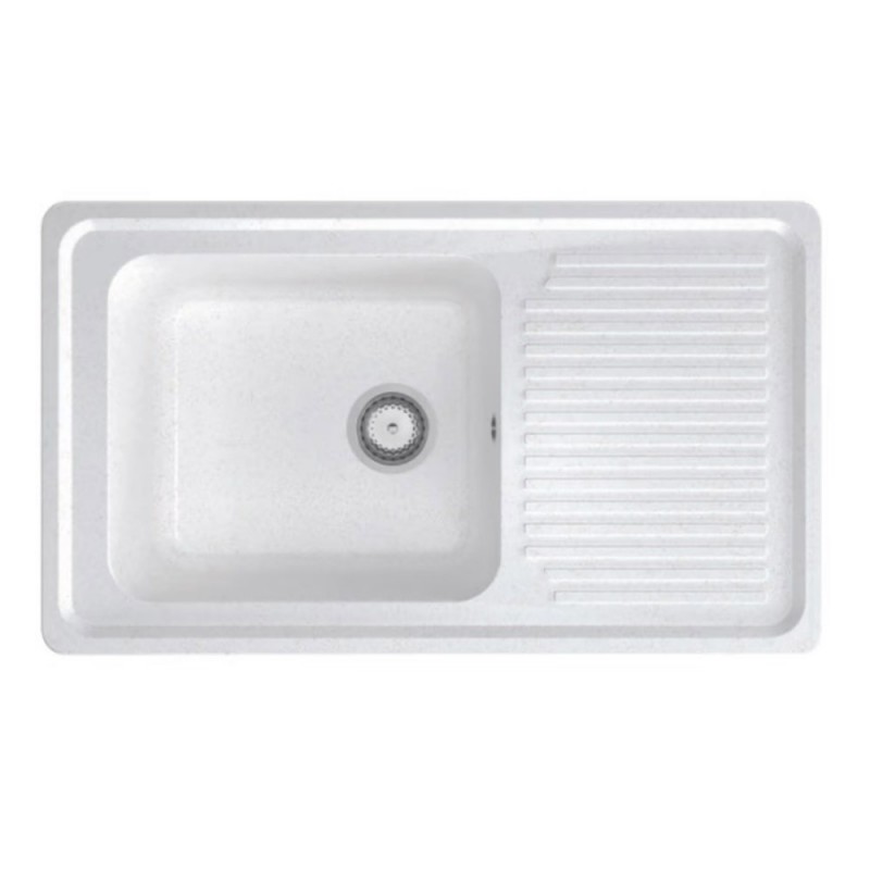 Evier à encastrer Alpha 1 bac blanc chine