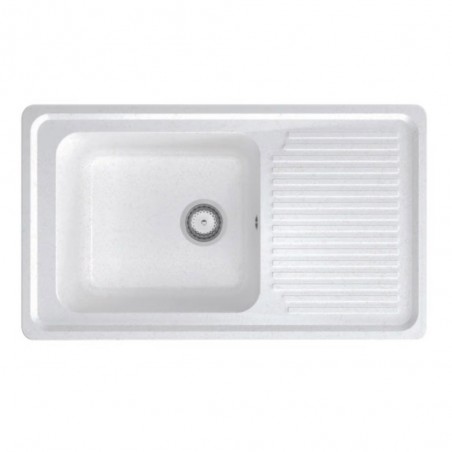 Evier à encastrer Alpha 1 bac blanc chine