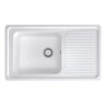 Evier à encastrer Alpha 1 bac blanc chine