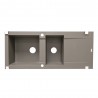 Evier à encastrer 2 bacs Dukkah gris beton *