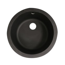 Evier à encastrer 1 cuve ronde noir D50x19cm -  - meilleure qualité