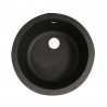 Evier à encastrer 1 cuve ronde noir D50x19cm -  - meilleure qualité