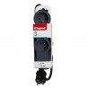 Rallonge multiprise extra-plate équipée de 3 prises 2P+T 16A 3680W avec cordon noir et gris foncé