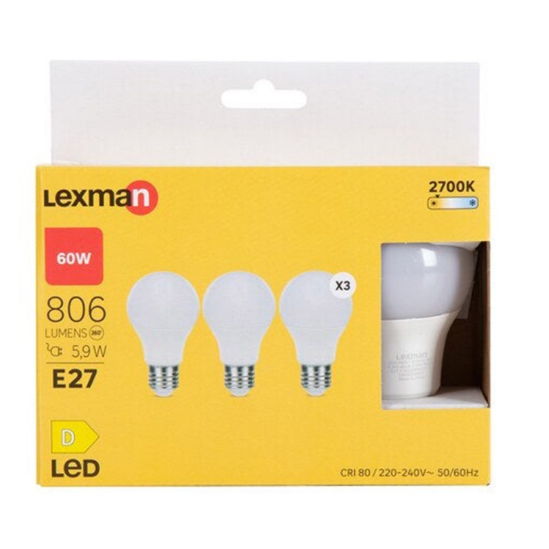 Ampoule led E27 60W D 2700K X3