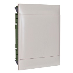 Coffret encastré 24m porte blanc
