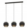 Suspension OTTOMANE 3 x e27 L. 99 cmmétal noirmat