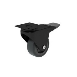Roulette pivotante à  frein à  platineDiam.75 mm