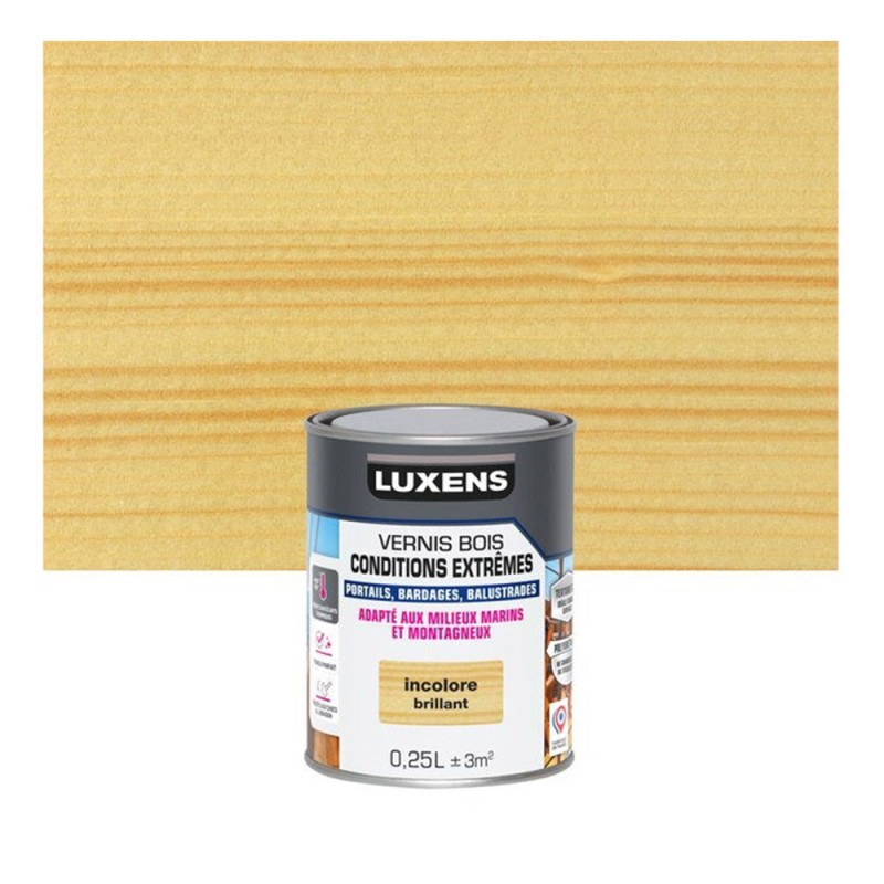 Vernis pour bois extérieur LUXENS Conditions extràÂªmes incolore brillant 0.25 Litre -  - meilleure qualité