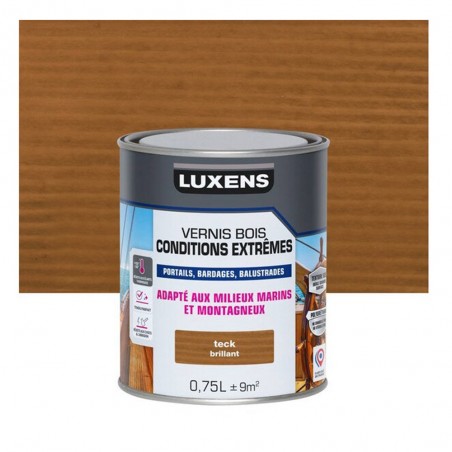 Vernis pour bois extérieur LUXENS Conditions extràÂªmes teck brillant 0.75 Litre -  - meilleure qualité