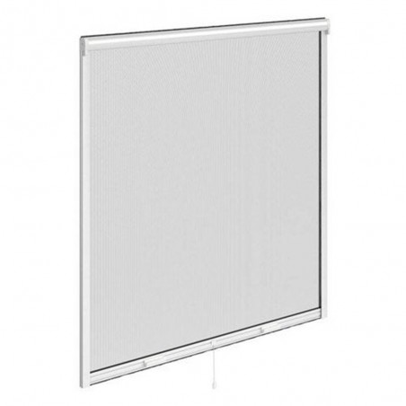 Moustiquaire à enroulement vertical cadre alu blanc 120x120cm
