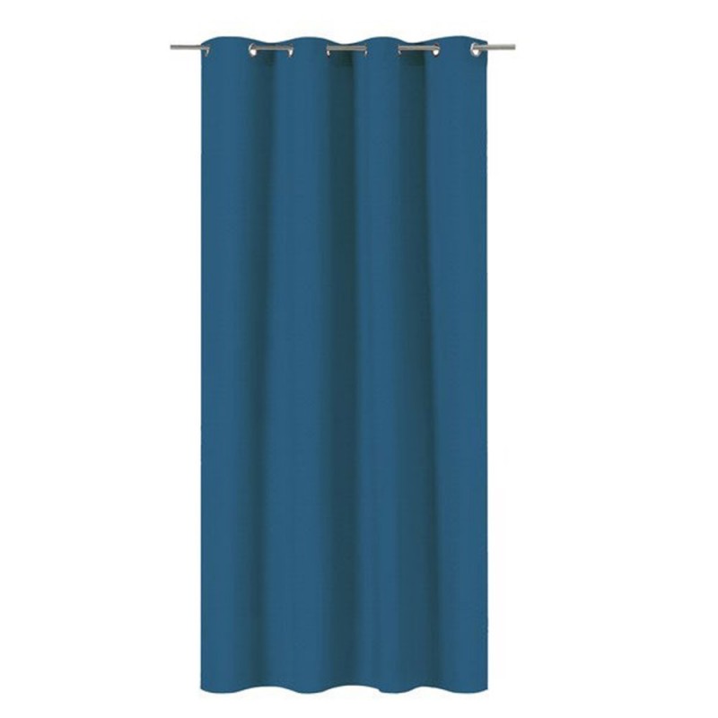 Rideau occultant aspect velours  Annalise bleu l.140 x H.280 cm -  - meilleure qualité