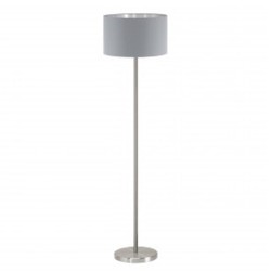 Lampe sur pieds Maserlo gris et argent E27 60W -  - meilleure qualité