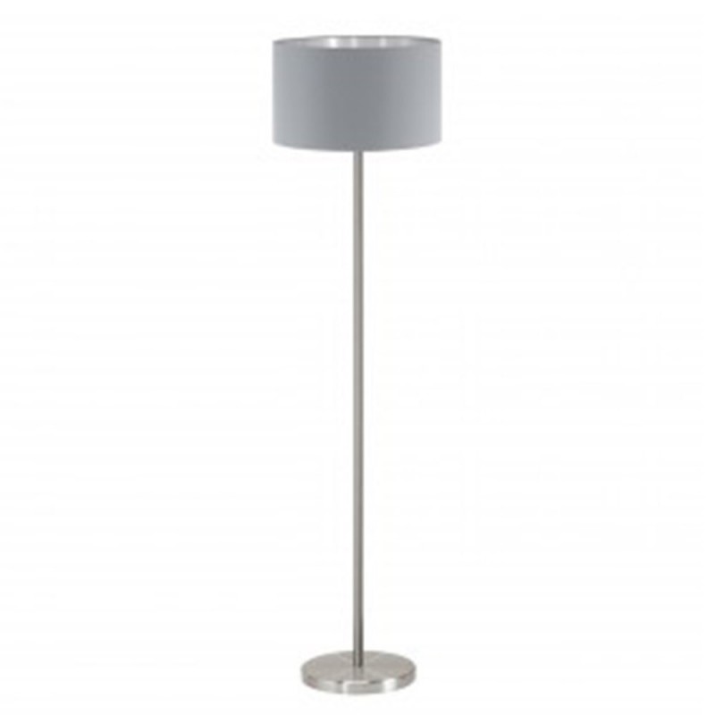 Lampe sur pieds Maserlo gris et argent E27 60W -  - meilleure qualité
