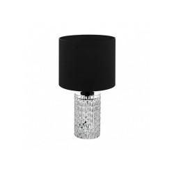 Lampe de table SAPUARA acier et noir E27 40W