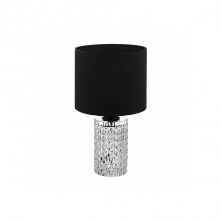 Lampe de table SAPUARA acier et noir E27 40W