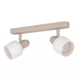 Spot CORATO sable nickel satiné E14 2X18W 230V