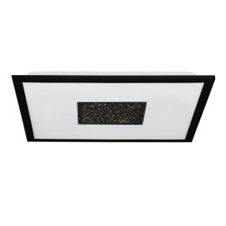 Plafonnier MARMORATA 445X445mm en alu noir et blanc 19W-9W 3000K