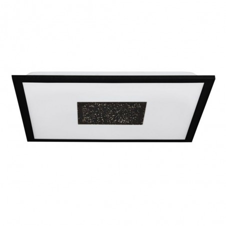 Plafonnier MARMORATA 445X445mm en alu noir et blanc 19W-9W 3000K
