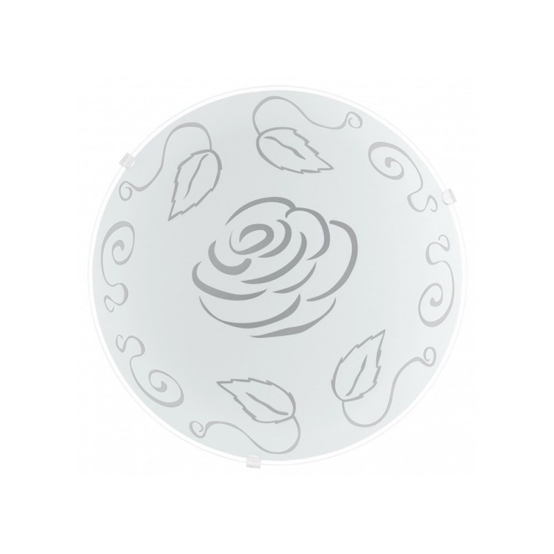 Plafonnier MARS 1 en verre blanc 1XE27 60W D.25cm