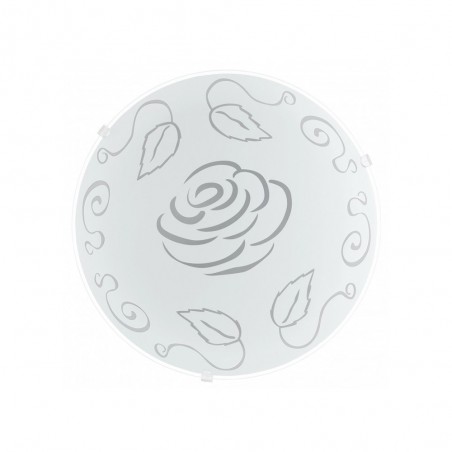 Plafonnier MARS 1 en verre blanc 1XE27 60W D.25cm