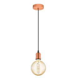 Suspension YORTHcuivre sans ampoule E27 60W d100 h2000