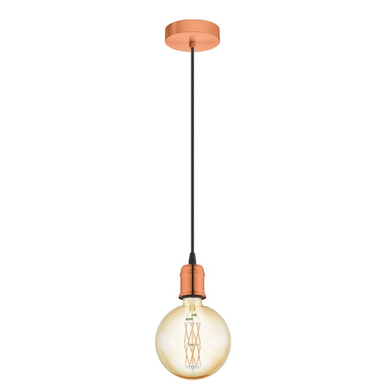 Suspension YORTHcuivre sans ampoule E27 60W d100 h2000