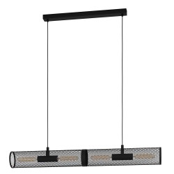 Suspension REDCLIFFE en noir et acier 4XE27 40W
