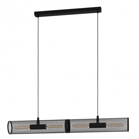 Suspension REDCLIFFE en noir et acier 4XE27 40W