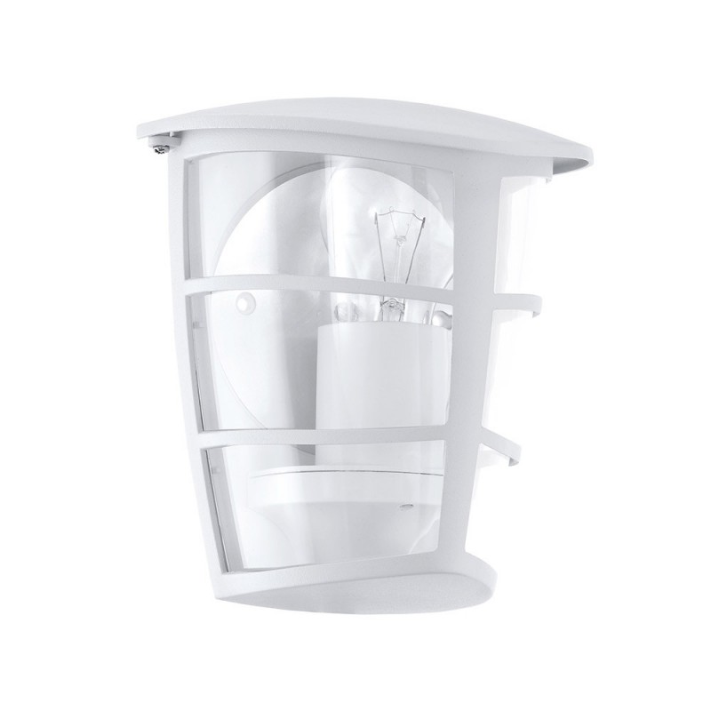 Applique extérieure ALORIA IP44 E27 1X60W en fonte daluminium blanc 180x120x200mm