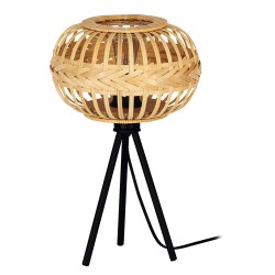 Lampe de table AMSFIELD 1 en bambou E27 40W 230V