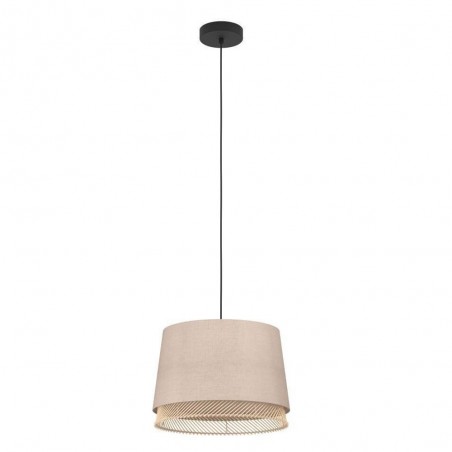 Suspension TABLEY noir et marron 1XE27 40W