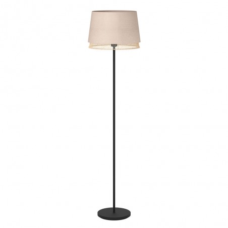 Lampadaire TABLEY noir et marron 1XE27 40W