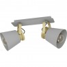 Spot plafonnier TWICKEN en acier et gris or 2XE27 40W 230V