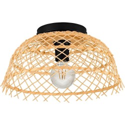 Plafonnier AUSNBY en rotin naturel 1XE27 40W H25