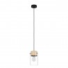 Suspension MADRESELVA en bois et verre 1XE27 40W