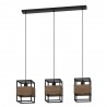 Suspension en bois marron EVESHAM 3XE27 40W