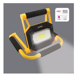 Projecteur de chantier pliable rechargeable 600-300 lm jaune