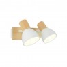 Rampe 2 spotsNatureMétal Blanc-Bois Venosa