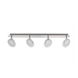 Rampe 4 spots led intégréemétal chrome Loob