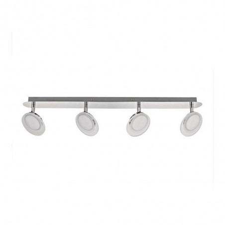 Rampe 4 spots led intégréemétal chrome Loob
