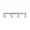 Rampe 4 spots led intégréemétal chrome Loob