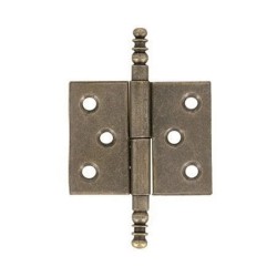 Paumelle à vases G 40x50 acier patiné x2