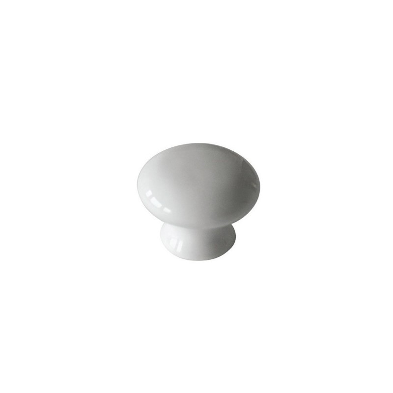 Bouton ceramique blanc 38mm