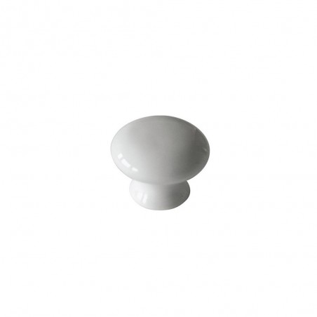 Bouton ceramique blanc 38mm