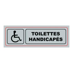 Panneau : TOILETTES HANDICAP___É__S 170x50mm PVCbox10