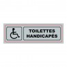 Panneau : TOILETTES HANDICAP___É__S 170x50mm PVCbox10