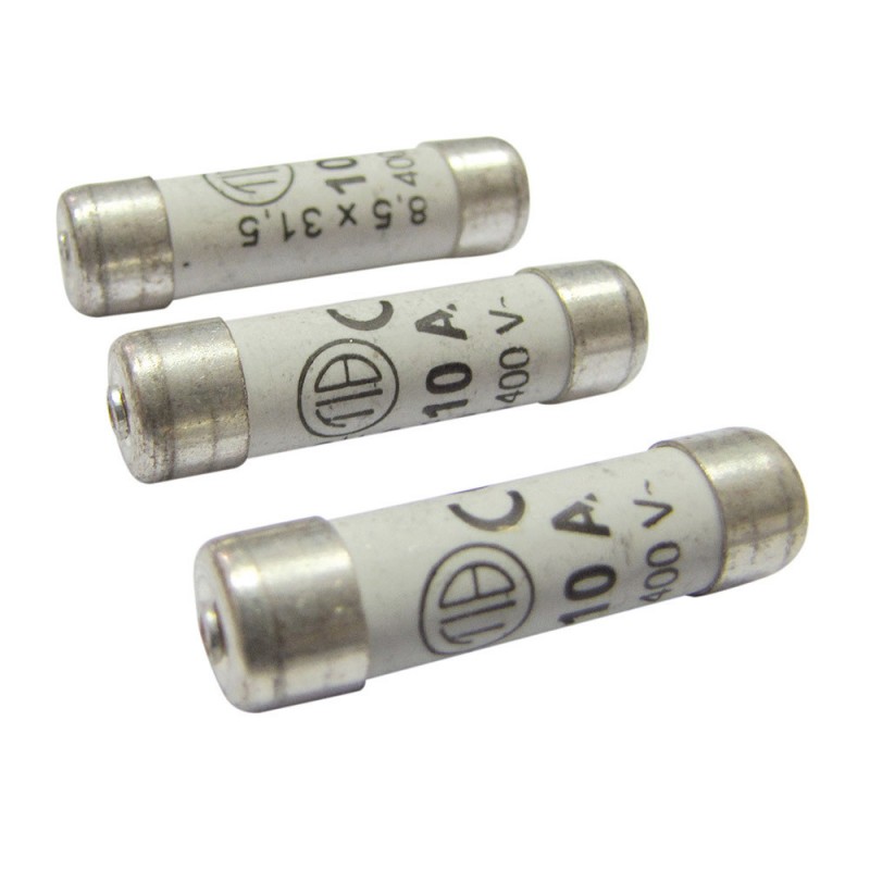 Fusibles x3 céram 10A à voyant 8.5x31.5mm uv5