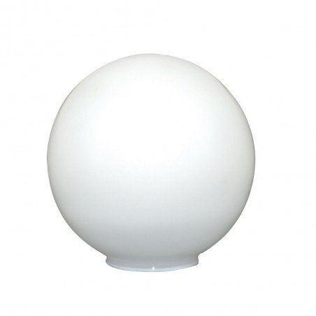 Abat-jour boule D120mm verre opale trou D50mm blanc uv3