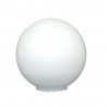 Abat-jour boule D120mm verre opale trou D50mm blanc uv3